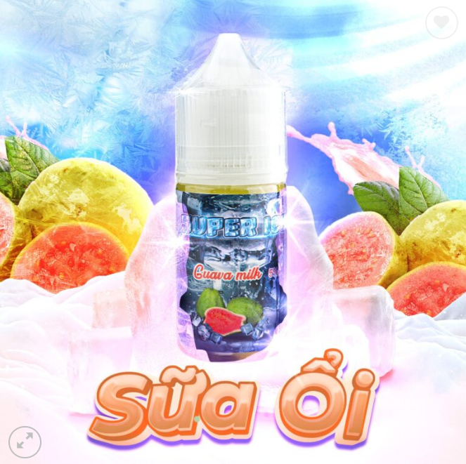 Ổi Lạnh Sữa ổi lạnh (Guava Ice) Super Ice Salt Nic 30ML 50MG