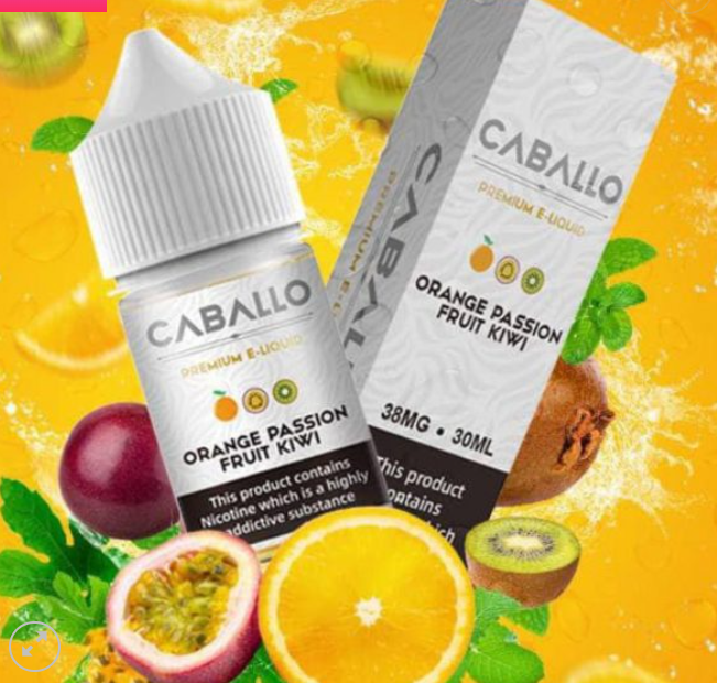 Cam, Chanh Leo, Kiwi Lạnh (Orange Passion Fruit Kiwi) Caballo 30ML