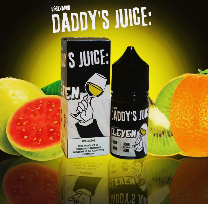 Daddy’s Juice Eleven No.11 vị cũ: Cam Ổi Kiwi / vị mới: 𝑋𝑢̛𝑜̛𝑛𝑔 𝑟𝑜̂̀𝑛𝑔 𝑐ℎ𝑎𝑛ℎ 𝑛ℎ𝑎 đ𝑎𝑚