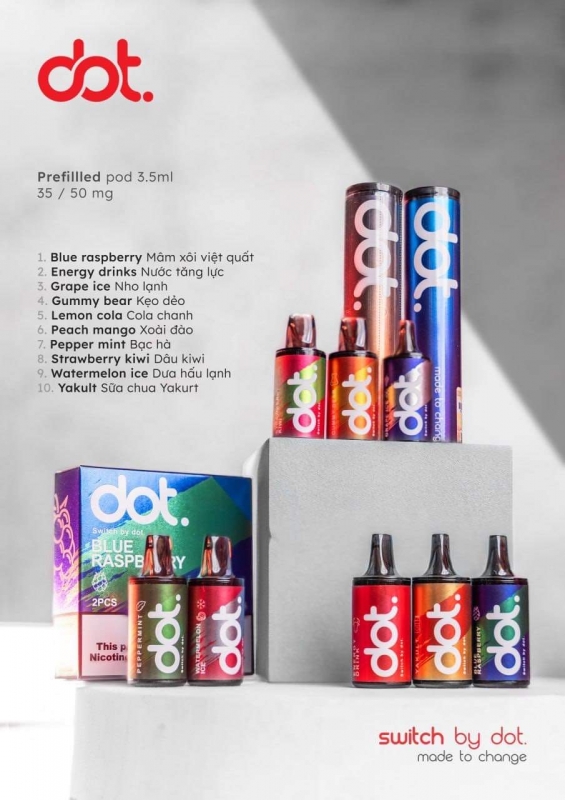 Đầu pod sẵn juice dotMod 70k 1c.