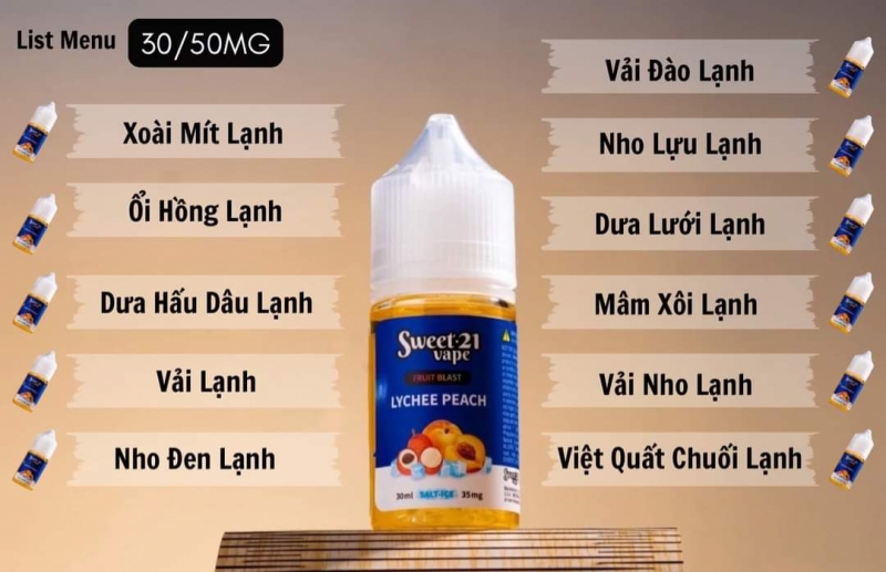 Tinh dầu SWEET 21 siêu ngon siêu chất lượng 30ml 30mg 50mg