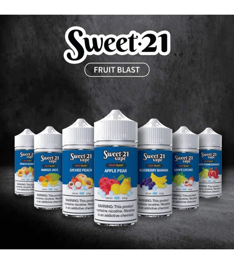 SWEET 21 FREEBASE full các vị 100ml  3MG 6MG 12MG