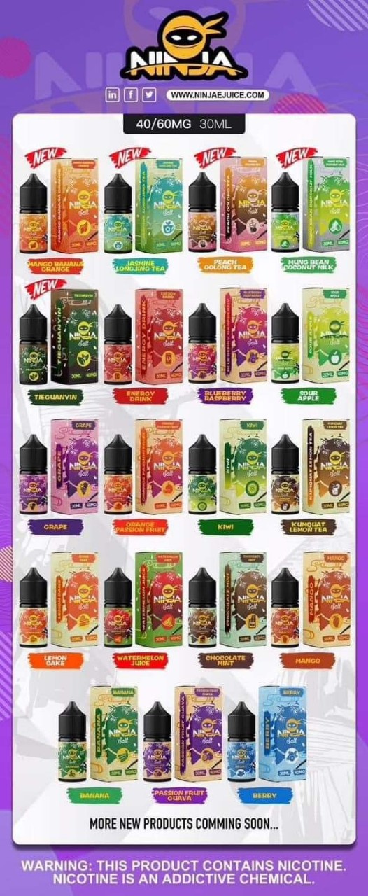 NINJA juice saltnic ni cao 30ml 60mg