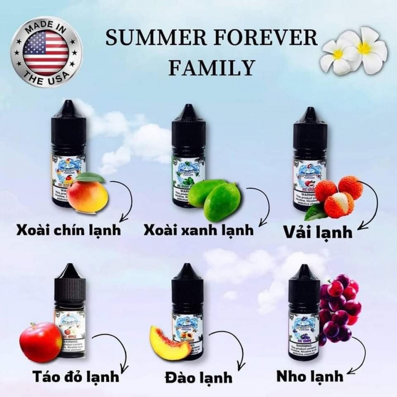 Summer forever juice chuyên xoài saltnic 30ml 30mg 50mg