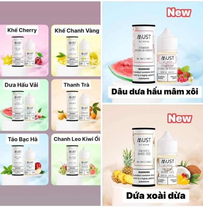 Tinh dầu MUST juice saltnic 30ml 35mg 55mg