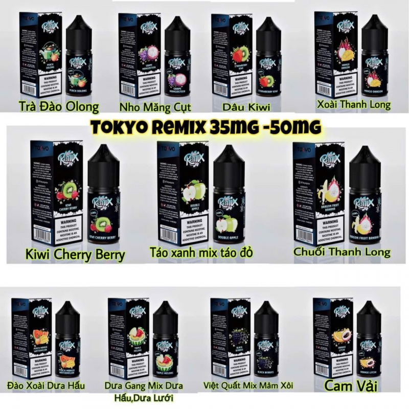 Tokyo remix tinh dầu hoa quả 30ml 35mg 50mg